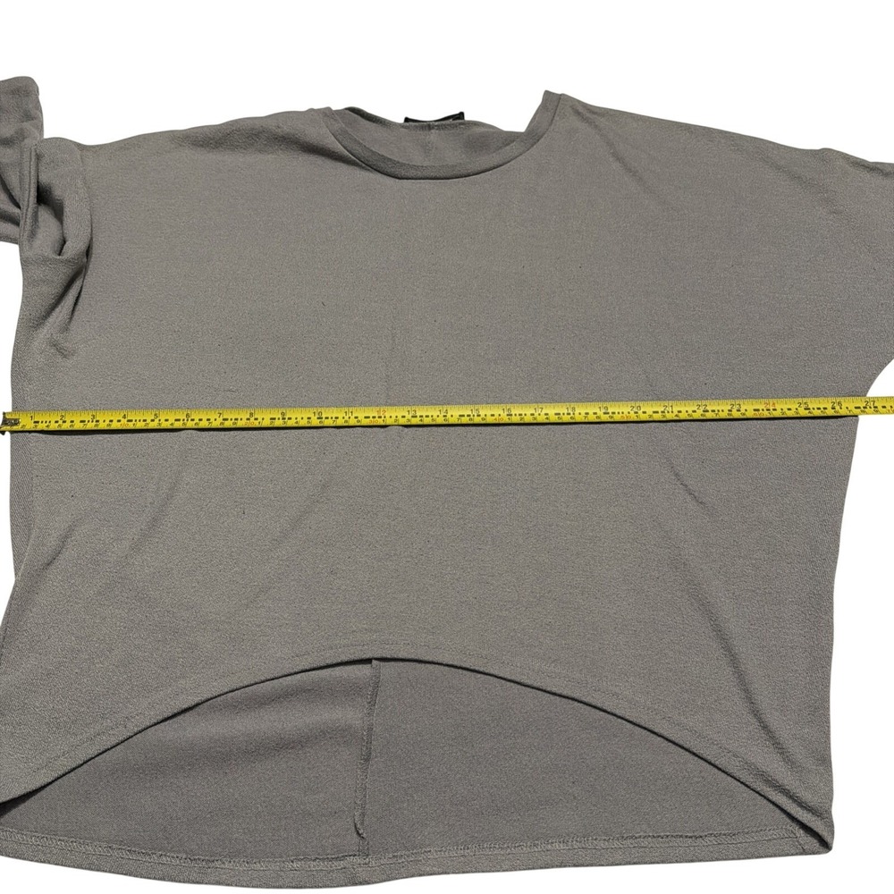 Zanzea Collection Gray High Low Oversized Knit Top 3/4 Sleeve Size M - Picture 5 of 5